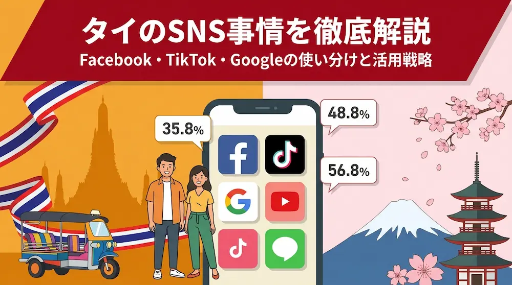 タイのSNS事情を徹底解説｜Facebook・TikTok・Googleの使い分けと活用戦略