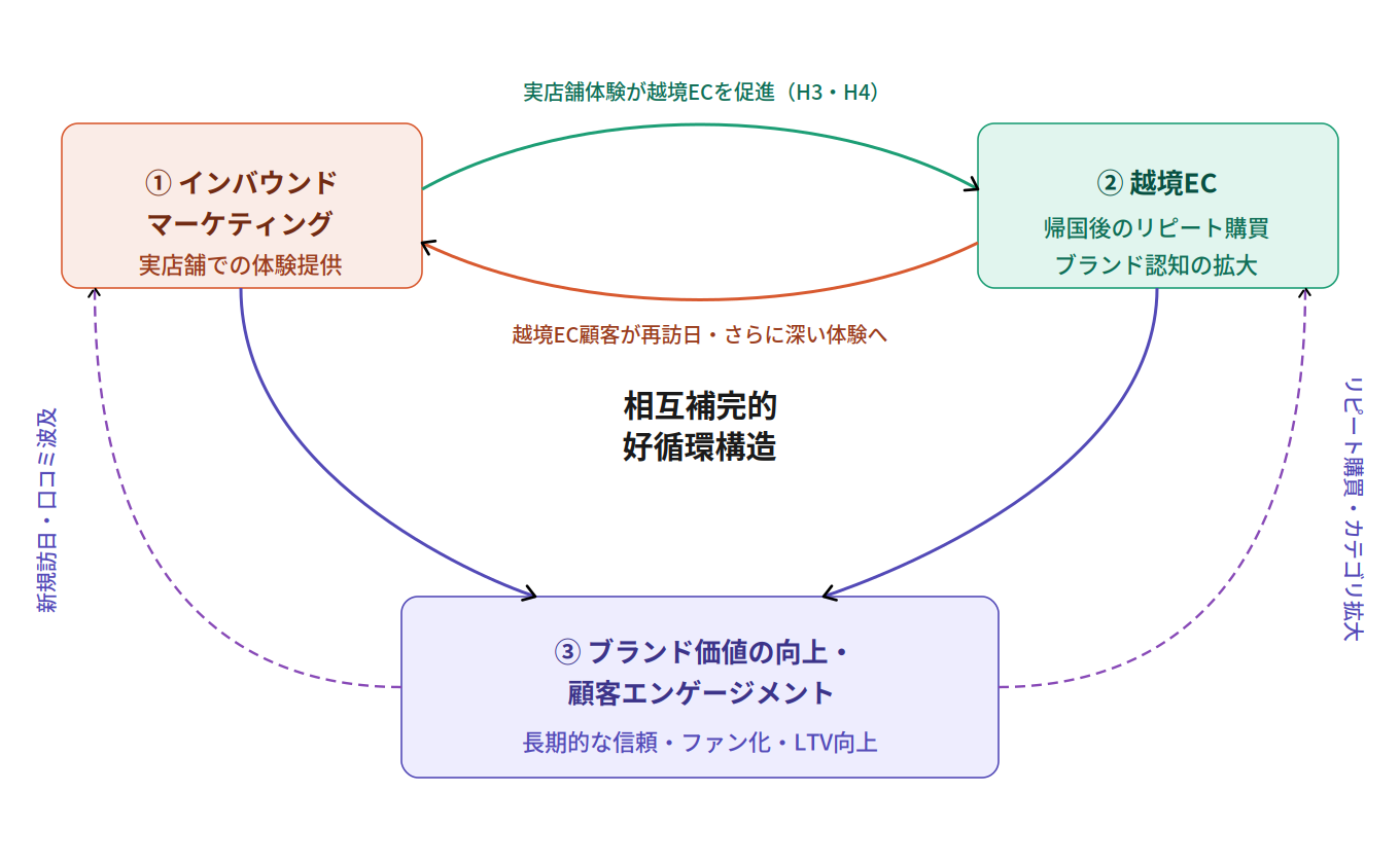 インバウンド×越境ECの相互補完的好循環構造